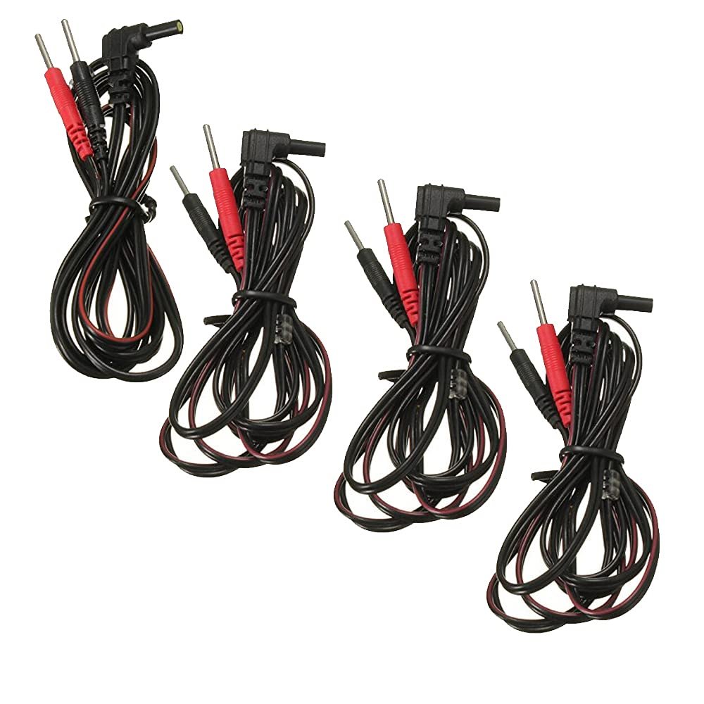 VeniCare 4er-Pack Ersatzkabel für TENS-Geräte – Kompatibel mit Intensity 10, TENS 2500, 3000, EMS 7500, Twin Stim