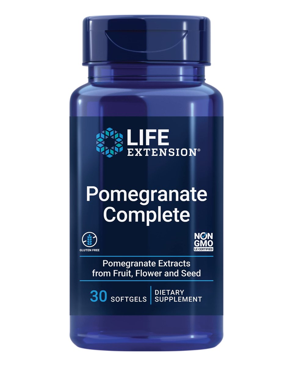 Life Extension Pomegranate Complete - Granatapfel-Extrakt aus Frucht, Blüte und Samenöl - Herz-Kreislauf-Gesundheit, antioxidative Unterstützung, Superfood-Ergänzung - glutenfrei, nicht-GVO, 30 Softgels