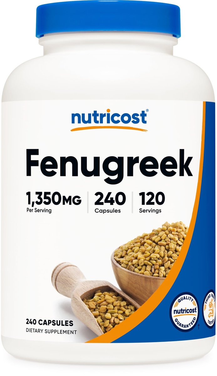 Nutricost Bockshornklee Samen 1350mg, 240 Kapseln - Glutenfrei, Nicht-GVO, 675mg pro Kapsel