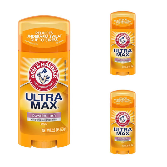 Arm & Hammer Deodorant 2,6 oz Festes Ultra Powder Fresh (Oval) 3er-Pack
