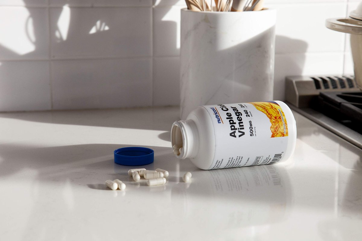 Nutricost Apfelessig Kapseln 500mg, 240 vegetarische Kapseln - Natürlich, Vegetarisch, GMP, Nicht-GVO und Glutenfrei