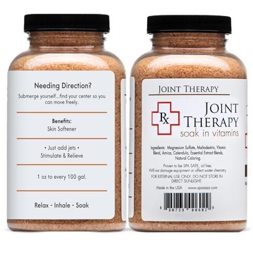 Spazazz Aromatherapie Spa- und Badesalze Kristalle RX Therapy Kollektion 2er Pack – je ein 19 Oz Glas Muskeltherapie und Gelenktherapie – Totes Meer Badesalzkristalle