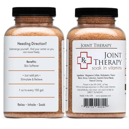 Spazazz Aromatherapie Spa- und Badesalze Kristalle RX Therapy Kollektion 2er Pack – je ein 19 Oz Glas Muskeltherapie und Gelenktherapie – Totes Meer Badesalzkristalle