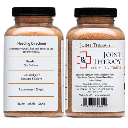 Spazazz Aromatherapie Spa- und Badesalze Kristalle RX Therapy Kollektion 2er Pack – je ein 19 Oz Glas Muskeltherapie und Gelenktherapie – Totes Meer Badesalzkristalle