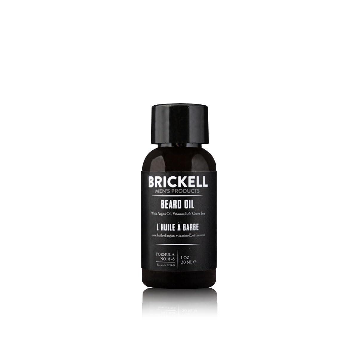 Brickell Männer Bartöl – natürliches und organisches Argan- und Jojobaöl zur Stärkung und Pflege des Barthaars, 30 ml, parfümiert