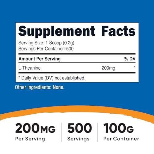 Nutricost L-Theanin Pulver 100 g – Glutenfrei & Non-GMO