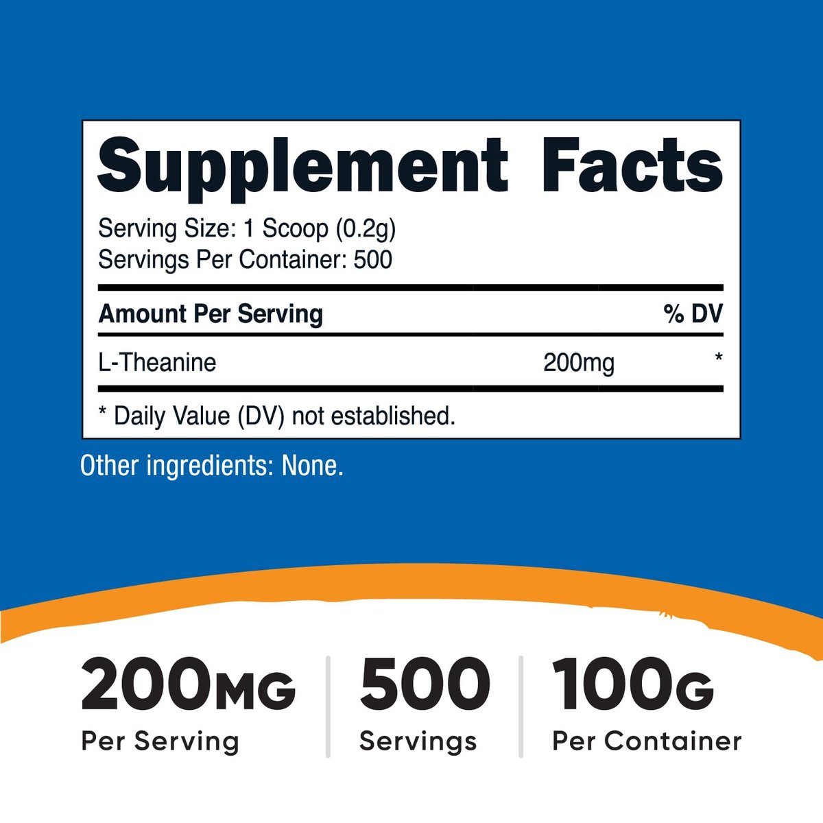 Nutricost L-Theanin Pulver 100 g – Glutenfrei & Non-GMO