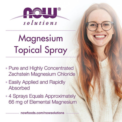 NOW Foods Solutions Magnesium Topical Spray – 237 ml, aus dem uralten Meeresboden, hochkonzentriert