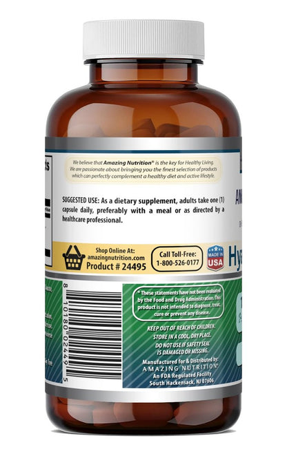 Amazing Formulas Hyaluronsäure 100 mg Kapseln | Nahrungsergänzungsmittel | Non-GMO | Glutenfrei | Hergestellt in den USA (1 Packung | 120 Stück)