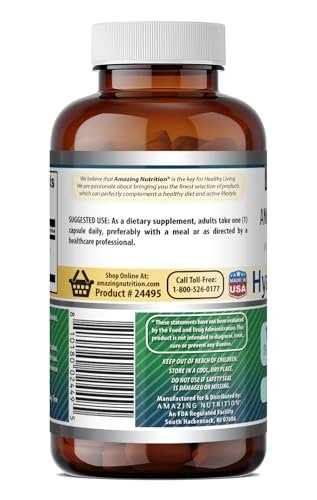 Amazing Formulas Hyaluronsäure 100 mg Kapseln | Nahrungsergänzungsmittel | Non-GMO | Glutenfrei | Hergestellt in den USA (1 Packung | 120 Stück)