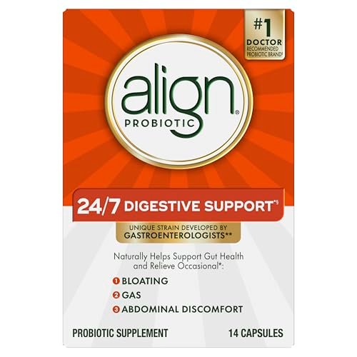 Align Probiotikum, 24/7 Verdauungsunterstützung*, Probiotika für Frauen und Männer, gegen gelegentliche Blähungen & Völlegefühl*, 14 Kapseln