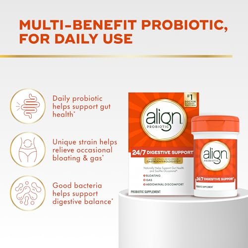 Align Probiotikum, 24/7 Verdauungsunterstützung*, Probiotika für Frauen und Männer, gegen gelegentliche Blähungen & Völlegefühl*, 14 Kapseln