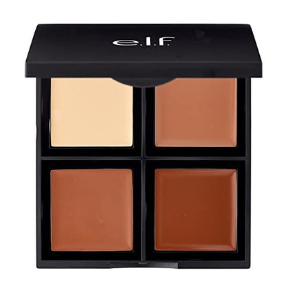 e.l.f. Cream Contour Palette, 4 Farben, einfach aufzutragen, verblendbar, aufbaubar, Highlight, Contour, Sculpt, schärft, bronziert, kompakt, den ganzen Tag haltbar, reisefreundlich, 0,43 Unzen