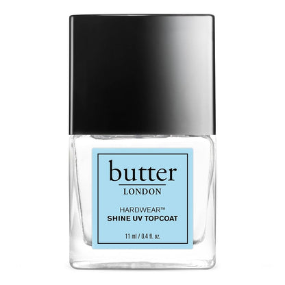 butter LONDON Shine UV Top Coat Nagellack, Hardwear - Klarer Überlack mit glänzendem Finish - Schnell trocknender Top Coat verhindert Absplittern und Verschmieren - UV-Schutz für langanhaltende, strahlende Farbe