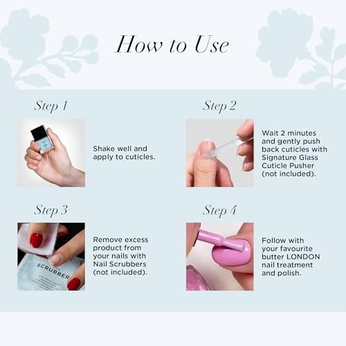 butter LONDON Nagelhautentferner Flüssigkeit, Melt Away – Nagelhautöl-Peeling & Weichmacher, entfernt sanft trockene, überwachsene Nagelhaut für gesund aussehende Nägel – schnell wirkend & schmerzfrei – 0,4 Fl Oz