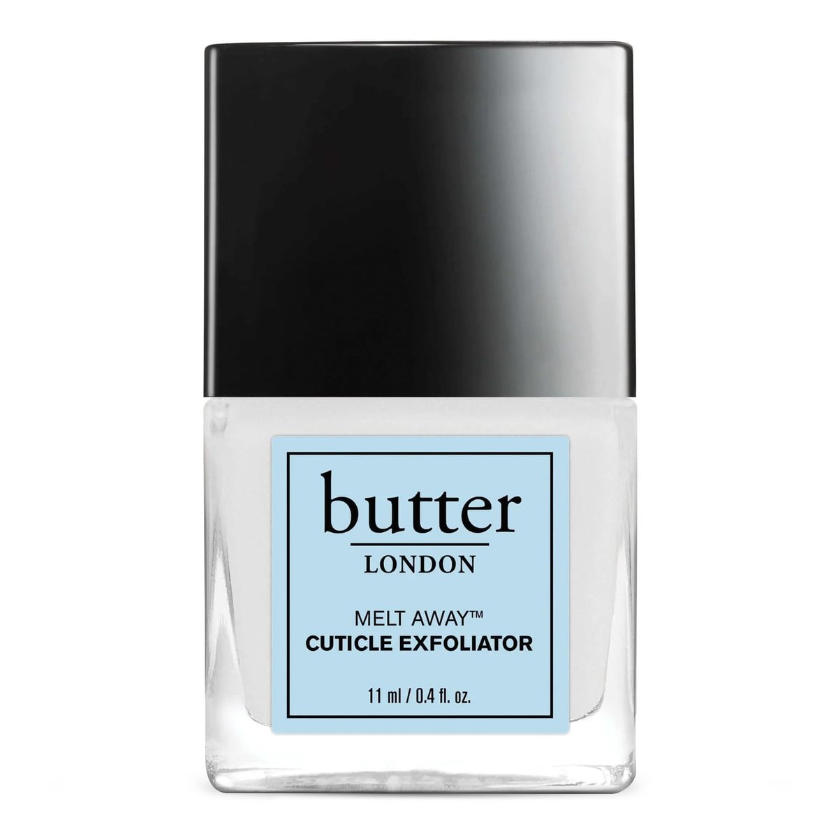 butter LONDON Nagelhautentferner Flüssigkeit, Melt Away – Nagelhautöl-Peeling & Weichmacher, entfernt sanft trockene, überwachsene Nagelhaut für gesund aussehende Nägel – schnell wirkend & schmerzfrei – 0,4 Fl Oz