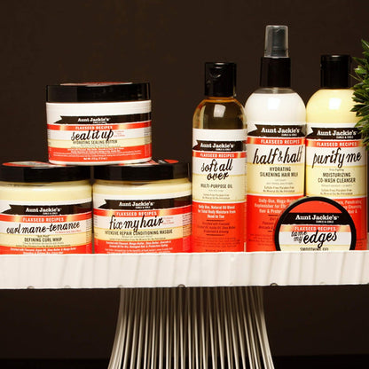 Aunt Jackie's Flaxseed Recipes Seal It Up, Feuchtigkeitsspendende Versiegelungsbutter, Hilft geschädigtes Haar zu reparieren und zu schützen, 213 g