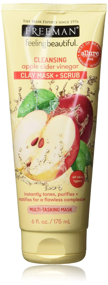 Freeman Reinigende Gesichtsmaske & Peeling mit Apfelessig und Tonerde – 175 ml