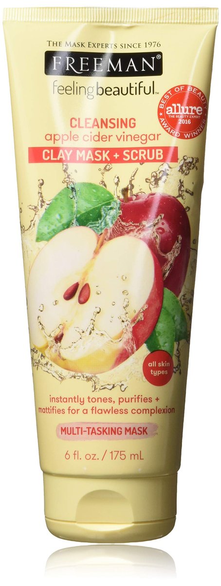 Freeman Reinigende Gesichtsmaske & Peeling mit Apfelessig und Tonerde – 175 ml