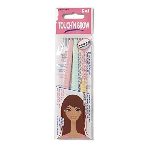 KAI Touch 'N Brow Augenbrauenrasierer - Präziser Edelstahl-Rasierer für die Augenbrauenpflege (1 Stück, Pink)