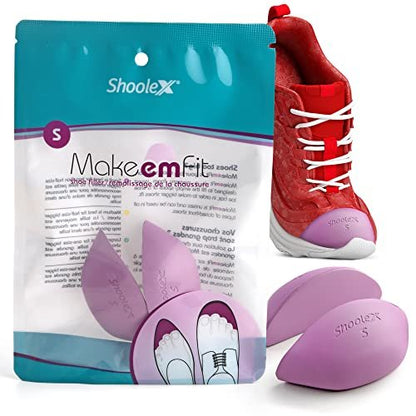 Shoolex Schuhfüller für zu große Schuhe – Memory Foam Zehenkissen für Männer und Frauen – Schuhgrößenreduzierer für Sport, Freizeit, Business und High Heels – Klein