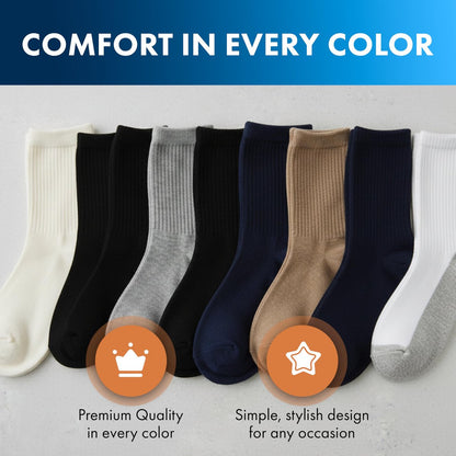 Debra Weitzner Herren Diabetiker-Crew-Socken, 6er-Pack, Weiß, Größe 10-13