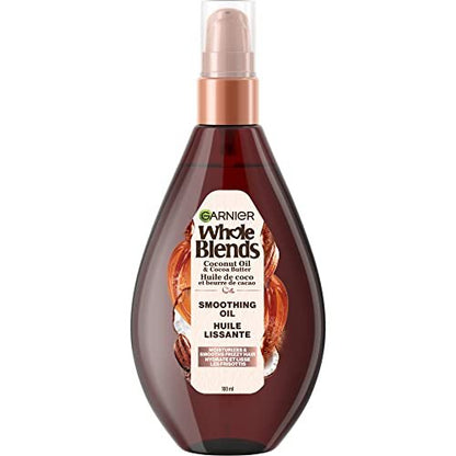Garnier Whole Blends Glättendes Öl, Kokosnussöl & Kakaobutter Extrakt, 100 ml (1 Packung)