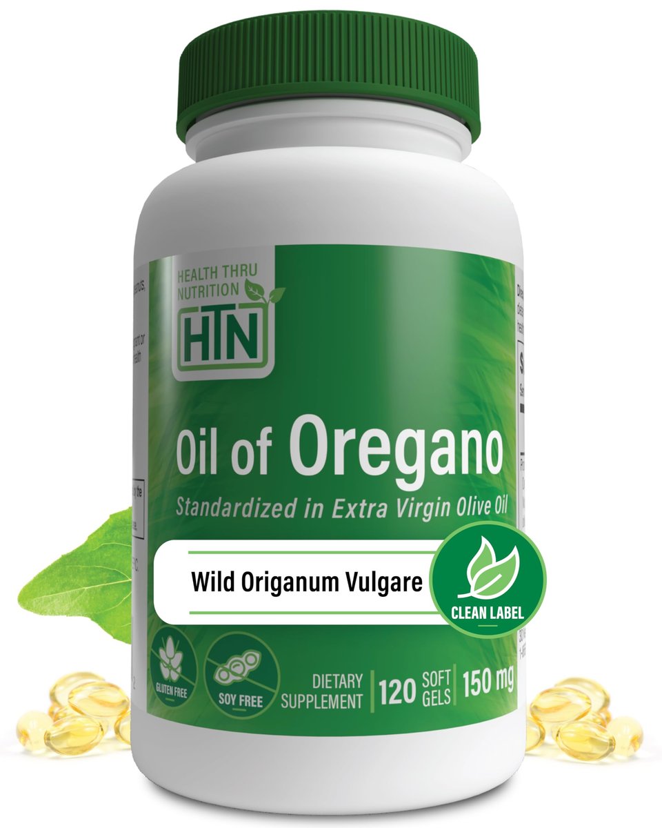 Wild geerntetes Oregano-Öl-Präparat | Europäisches Origanum Vulgare | Immun-, Verdauungs- & Antioxidans-Unterstützung | 120 Mini-Weichkapseln | Nicht-GVO, glutenfrei | von Health Thru Nutrition