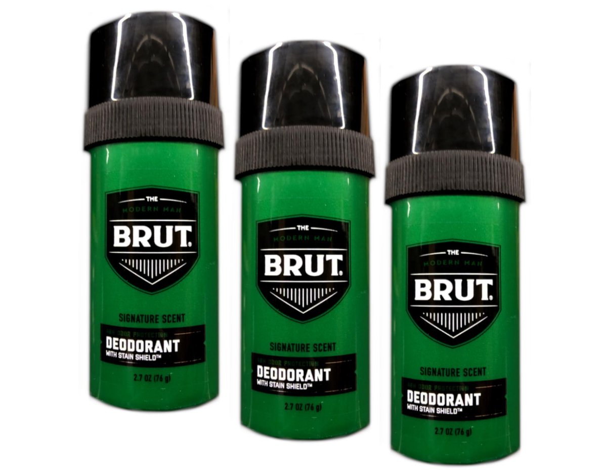 Brut Round Solid Deodorant für Herren, 2,7 oz (3er-Pack)