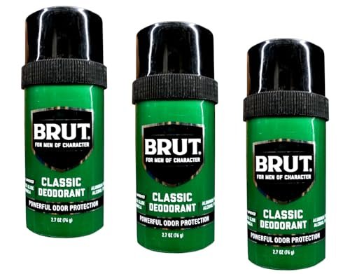 Brut Round Solid Deodorant für Herren, 2,7 oz (3er-Pack)