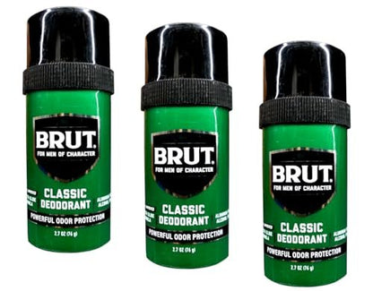 Brut Round Solid Deodorant für Herren, 2,7 oz (3er-Pack)