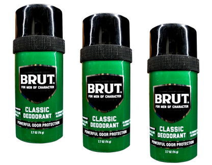 Brut Round Solid Deodorant für Herren, 2,7 oz (3er-Pack)