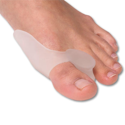 NatraCure Gel Großer Zeh Ballenzehen-Schutz & Zehenspreizer (2 Stück) - Schmerzlinderung bei krummen, überlappenden Zehen, Druck, Schutz, Korrektur, Polster, Separator, Kissen