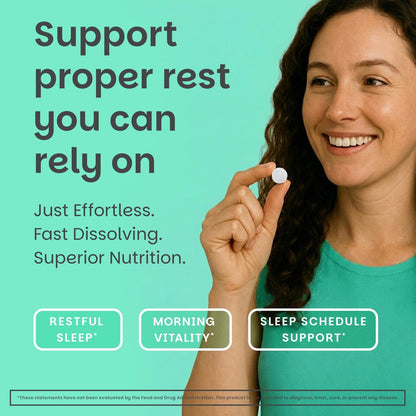 EZ Melts Melatonin – Einschlafhilfe ohne künstliche Aromen – Nicht-GVO & zuckerfrei – Cool Mint – 60 Schmelztabletten (60 Portionen)