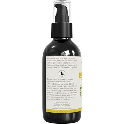 Viva Naturals Bio Jojobaöl – Rein, kaltgepresst für Haut und Haar, USDA Bio-Gesichtsfeuchtigkeitscreme, 118 ml