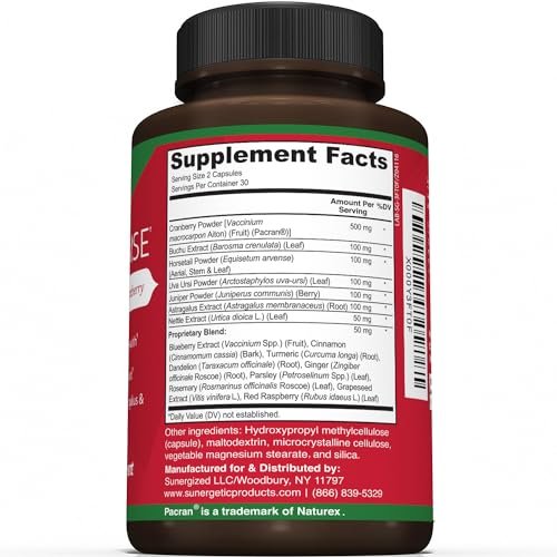 Premium Nierenreinigung Supplement – Starke Nierenunterstützung mit Cranberry und Astragalus – Fördert gesunde Nieren und Harnwege – Nierenreinigung & Reparatur – 60 Kapseln