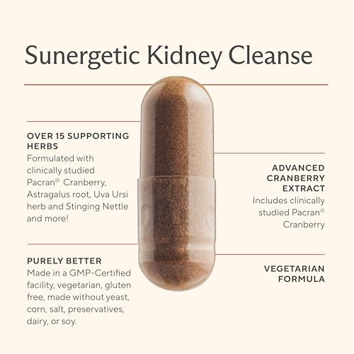Premium Nierenreinigung Supplement – Starke Nierenunterstützung mit Cranberry und Astragalus – Fördert gesunde Nieren und Harnwege – Nierenreinigung & Reparatur – 60 Kapseln