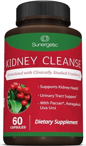 Premium Nierenreinigung Supplement – Starke Nierenunterstützung mit Cranberry und Astragalus – Fördert gesunde Nieren und Harnwege – Nierenreinigung & Reparatur – 60 Kapseln