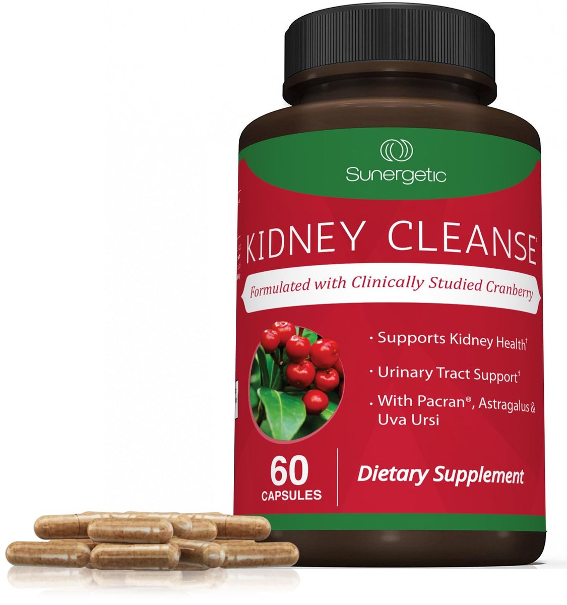 Premium Nierenreinigung Supplement – Starke Nierenunterstützung mit Cranberry und Astragalus – Fördert gesunde Nieren und Harnwege – Nierenreinigung & Reparatur – 60 Kapseln