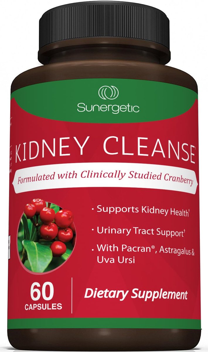 Premium Nierenreinigung Supplement – Starke Nierenunterstützung mit Cranberry und Astragalus – Fördert gesunde Nieren und Harnwege – Nierenreinigung & Reparatur – 60 Kapseln