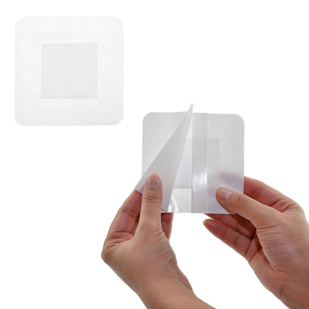 Dealmed Sterile Bordered Gauze Island Dressings – 25 Stück, 4" x 4" Wundauflagen, Einweg, Latexfrei, Kleberänder mit Antihaft-Pads, Wundverband für Erste-Hilfe-Set und medizinische Einrichtungen