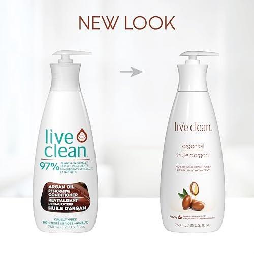 LIVE CLEAN Argan Oil Conditioner 750 ml – Feuchtigkeitsspendende Pflege für geschmeidiges Haar