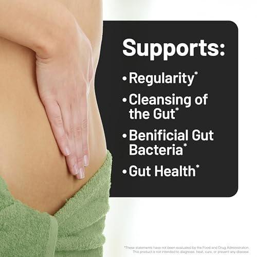 NatureWise Total Colon Care Fiber Cleanse – Natürliche Abführkräutermischung mit Präbiotika & Enzymen – 60 Kapseln (30 Tage Versorgung)