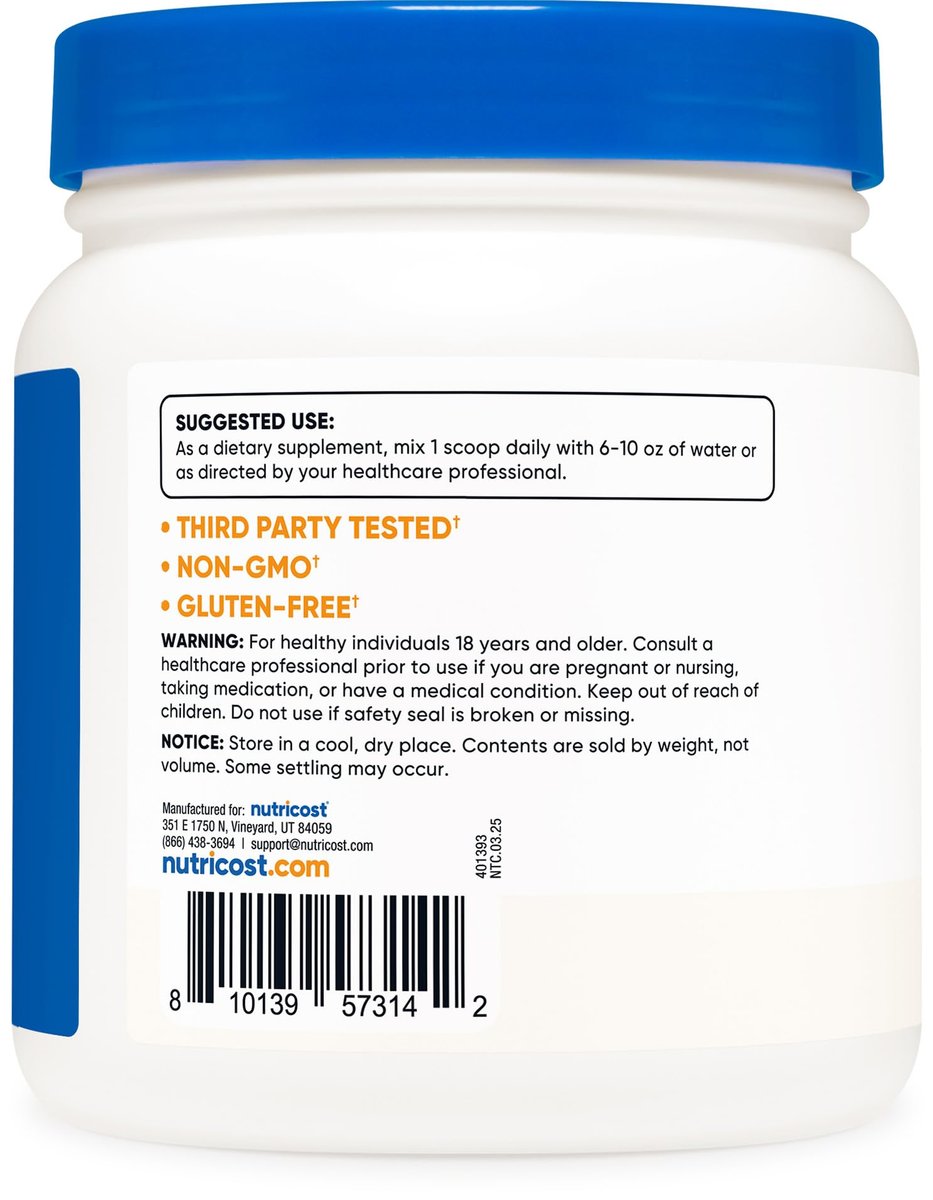Nutricost Reines MSM-Pulver 500 g – Methylsulfonylmethan, hochrein, laborgeprüft