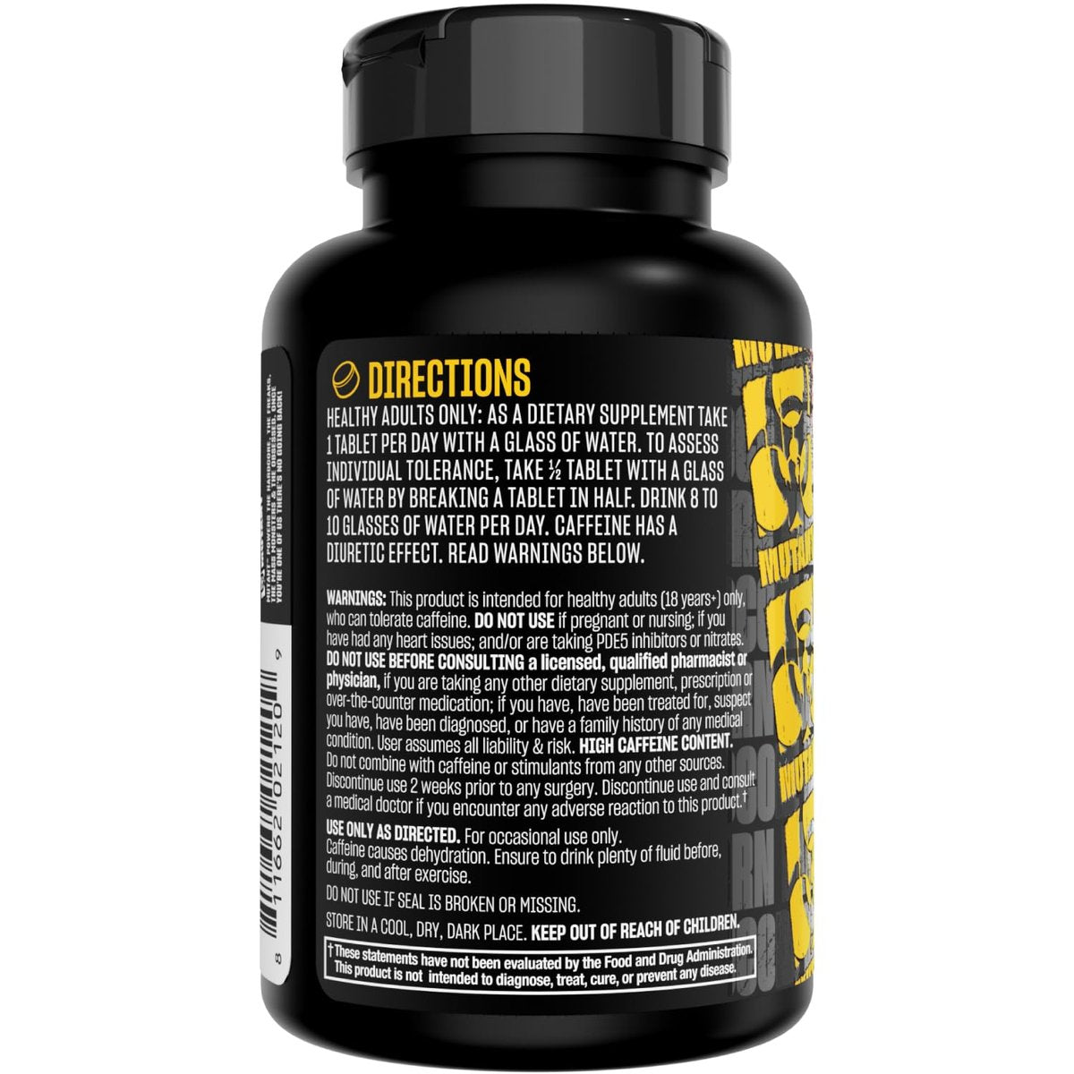 Mutant Koffeintabletten – Pharmazeutisch reines Koffein-Supplement für mehr Energie, Fokus, geistige Wachheit, Leistung & Ausdauer – Reduziert Müdigkeit & stellt Wachsamkeit wieder her – 240 Tabletten