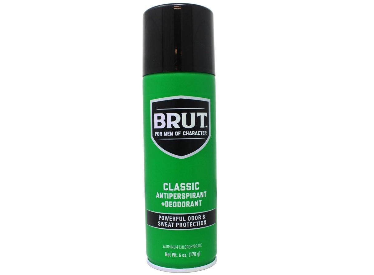 Brut Deodorant 6oz Aerosol Classic Duft (Antitranspirant) – 6er Pack