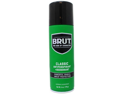 Brut Deodorant 6oz Aerosol Classic Duft (Antitranspirant) – 6er Pack