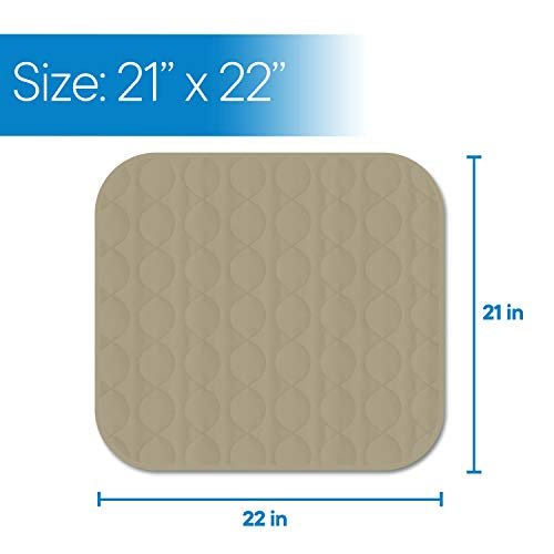 RMS Inkontinenz-Stuhlauflage – Waschbare & wiederverwendbare Sitz- und Bettunterlage 56x53 cm (Taupe)