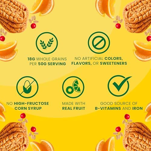 belVita Frühstückskekse, Cranberry Orange, 30 Packungen, 6 Schachteln (4 Kekse pro Packung)