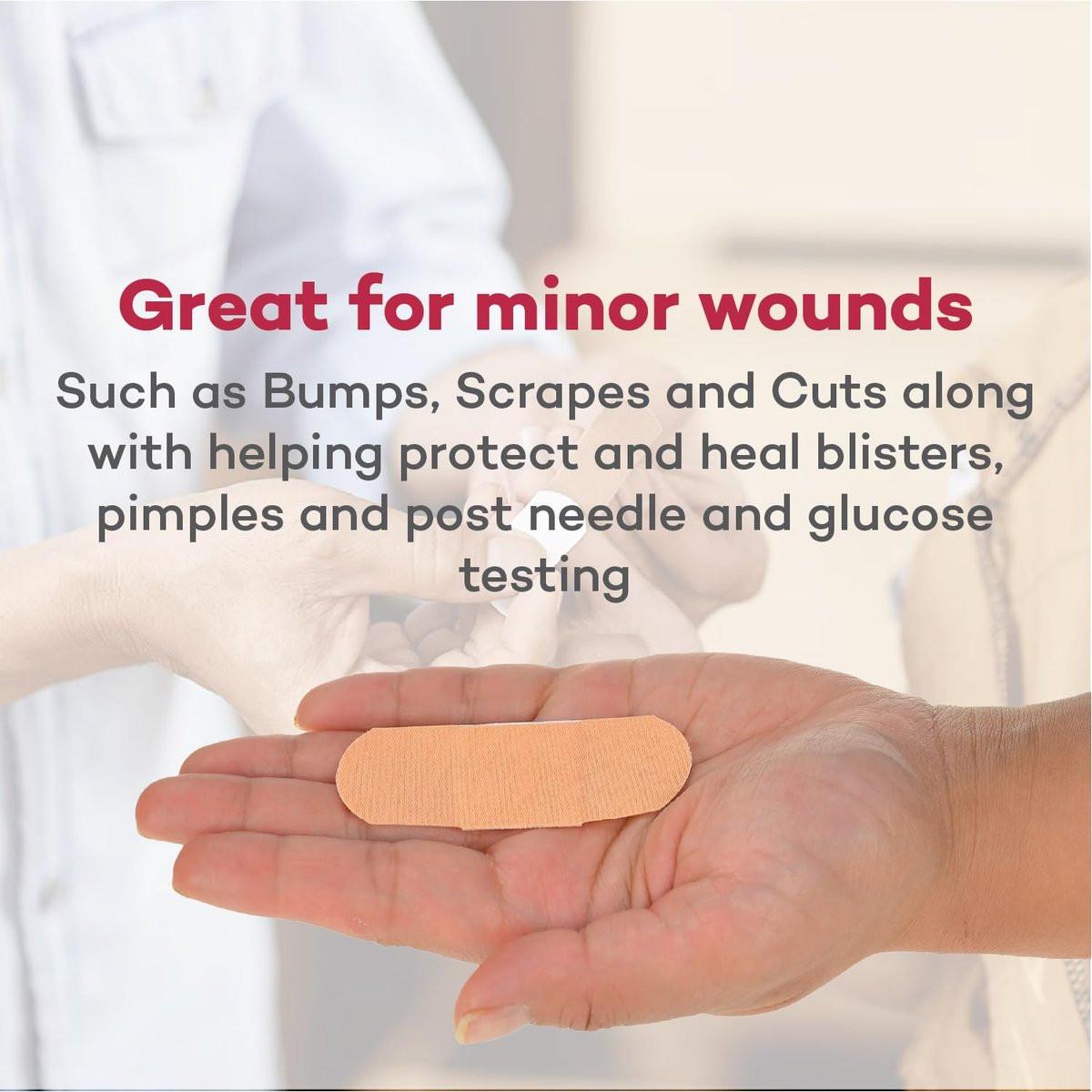 Dealmed Sterile Flexible Fabric Adhesive Bandages – 1x3 Zoll – 100/Box – Atmungsaktive Wundauflage für Erste-Hilfe-Koffer, Kliniken & Notfälle